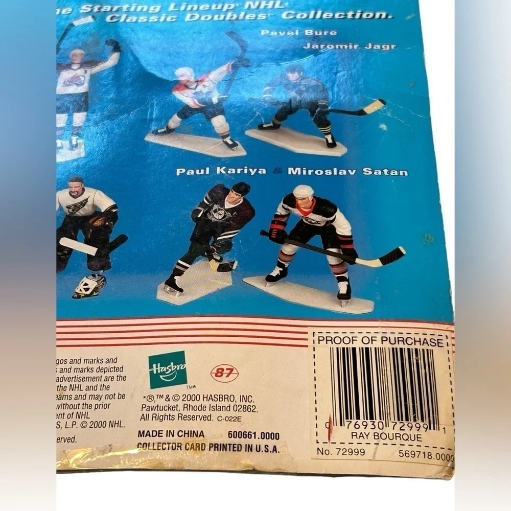 Hasbro Starting Line Up NHL Boston Bruins Vintage Ray Bourke Figure On Card